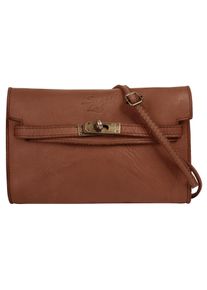 Samantha Look Damen Umhängetasche, braun, Leder, vintage, Taschen, echt Leder, Made in Italy