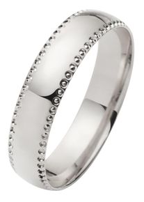 Firetti Trauring "Schmuck Geschenk Gold 750 Hochzeit Ehering "LIEBE"", 66, ohne Brillant, Weißgold 375, 5mm, weiß, Weißgold 375, Fingerringe, Made in
