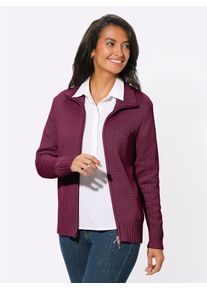 Casual Looks Damen Strickjacke, pink, Gr. 40, unifarben, 50% Baumwolle, 50% Polyacryl, Strickjacken