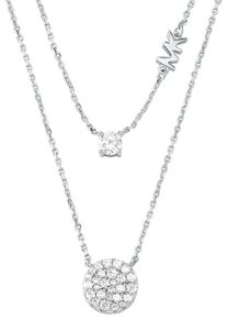 Michael Kors Damen Kette mit Anhänger "PREMIUM, MKC1591AN040, MKC1591AN710", Silber 925 (Sterlingsilber), L: 39,5cm, silber, Silber 925