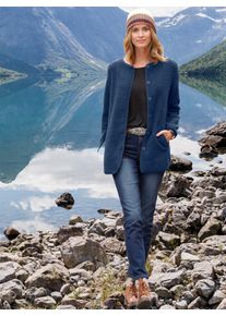 Ambria Damen Fleecejacke, blau, Gr. 40, unifarben, 100% Polyester, Jacken
