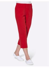 Classic Basics Damen Caprihose, rot, Gr. 40, unifarben, 100% Baumwolle, Hosen