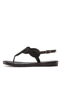 Lascana Damen Zehentrenner, Gr. 41, schwarz, Obermaterial: 100% Textilmaterial. Futter: 100% Lederimitat. Decksohle: 100% Lederimitat. Laufsohle: