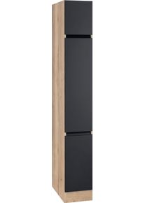 Apothekerschrank Optifit, B:30cm H:206,8cm T:57,1cm, schwarz, Küche, Schränke, "Roth", Breite 30 cm