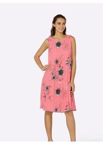 Lady Damen Plisseekleid "Plisseekleid", rosa, Gr. 36, bedruckt, gemustert, mehrfarbig, geblümt, Georgette, 100% Polyester, Kleider