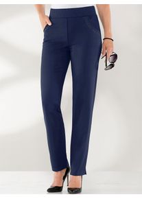 Lady Damen Jerseyhose, blau, Gr. 20, unifarben, 95% Polyester, 5% Elasthan, Hosen