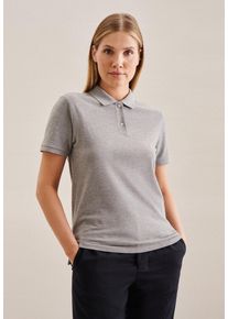 Seidensticker Damen Poloshirt "Schwarze Rose", grau, Gr. XL, unifarben, 100% Baumwolle, Shirts, Kurzarm Kragen Uni