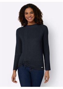 Casual Looks Damen Strickpullover "Pullover", blau, Gr. 36, unifarben, 50% Baumwolle, 50% Polyacryl, Pullover