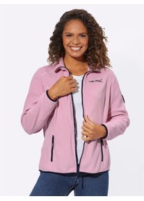 Casual Looks Damen Fleecejacke, rosa, Gr. 46, unifarben, 100% Polyester, Jacken