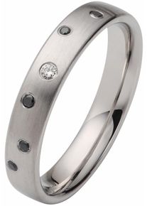 Firetti Trauring "Schmuck Geschenk Hochzeit Ehering "LIEBE"", 17, 0,07 ct SI = kleine Einschlüsse mit Brillanten, Silber 925 (Sterlingsilber), 4mm,