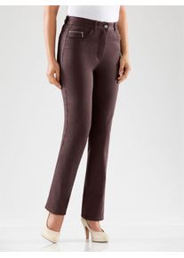Casual Looks Damen 5-Pocket-Jeans, braun, Gr. 38, unifarben, 98% Baumwolle, 2% Elasthan, Jeans