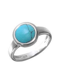 Vivance Damen Fingerring "925/- Sterling Silber rhodiniert Türkis", 052 (16,6), Silber 925 (Sterlingsilber), weiß, Silber 925 (Sterlingsilber),