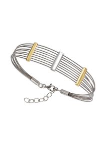 Vivance Damen Armband "925/- Sterling Silber + Stahl bicolor", 19 + 3cm, Silber 925 (Sterlingsilber), bunt, Silber 925 (Sterlingsilber), Armbänder