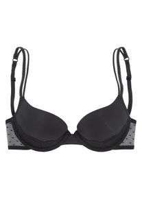 Vivance Damen T-Shirt-BH "Noemi", Gr. 75, schwarz, Microtouch, Spitze, Obermaterial: 60% Polyamid, 35% Polyester, 5% Elasthan, modisch, BHs, mit