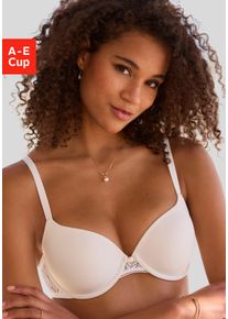 Vivance Damen Schalen-BH, Gr. 70, beige, Microtouch, Spitze, Obermaterial: 82% Polyamid, 18% Elasthan, feminin, BHs, mit Bügel und wunderschönem