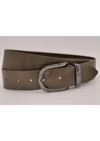 AnnaMatoni Damen Ledergürtel, grau, casual, Gr. 105, unifarben, Rindsleder, Gürtel, mit silberner Schließe