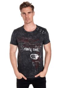 Rusty Neal Herren T-Shirt, grau, Gr. XXL, bedruckt, 100% Baumwolle, Shirts, in tollem Vintage-Look