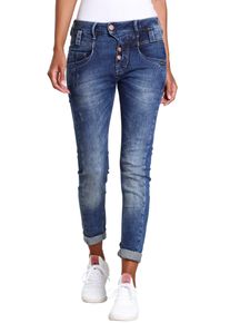 Gang Damen Slim-fit-Jeans "94MARGE", blau, modisch, Gr. 33, Destroyed-Effekte, Denim/Jeans, Obermaterial: 98% Baumwolle, 2% Elasthan, Jeans, mit