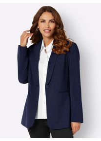 Lady Damen Jackenblazer "Blazer", blau, Gr. 36, 63% Polyester, 34% Viskose, 3% Elasthan, Blazer