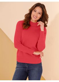 Classic Basics Damen Strickpullover "Pullover", rot, Gr. 46, unifarben, 100% Baumwolle, Pullover