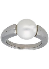 Jacques Charrel Damen Perlenring "mit Muschelkernperle, Edelstahl", 54, Edelstahl, silber, Edelstahl, Fingerringe