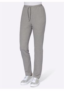 Classic Basics Damen Schlupfhose, grau, Gr. 52, gemustert, 78% Polyester, 14% Viskose, 8% Elasthan, Hosen
