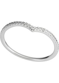 Firetti Damen Diamantring "Schmuck Geschenk Gold 333 Damenring Goldring Vorsteckring Spitze", 16, 0,015 ct P2 = erkennbare Einschlüsse, Weißgold