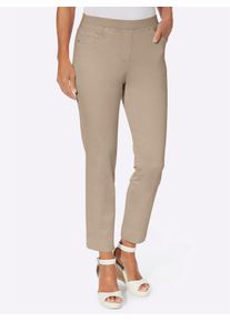 Inspirationen Damen 7/8-Jeans, beige, Gr. 40, unifarben, 56% Baumwolle, 31% Modal, 10% Polyester, 3% Elasthan, Jeans