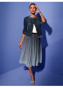 CRÉATION L CREATION L Damen Jeansblazer "Jeans-Blazer", blau, Gr. 40, 99% Baumwolle, 1% Elasthan, Blazer