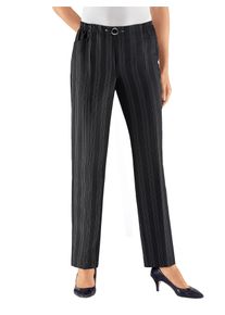 Classic Basics Damen Schlupfhose, schwarz, Gr. 40, unifarben, gemustert, gestreift, kariert, mehrfarbig, 98% Polyester, 2% Viskose, Hosen