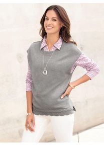 Inspirationen Damen Pullunder "Pullunder", grau, Gr. 40, unifarben, 50% Viskose, 28% Polyester, 22% Polyamid, Pullover
