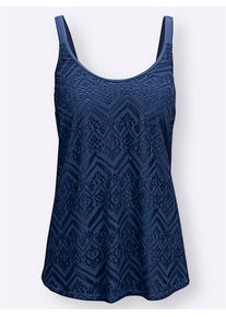 feel good Damen Tankini-Top, blau, Gr. 38, Elasthan, Polyamid, Bikini-Oberteile