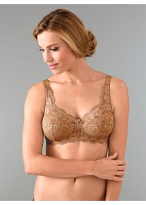 SuSa Damen Bügelloser BH, Gr. 75, beige, 77% Polyamid, 15% Baumwolle, 8% Elasthan, BHs