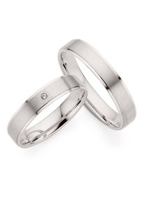 Phoenix PHÖNIX Damen Trauring "Schmuck Geschenk Silber 925 Trauring Ehering LIEBE versch. Varianten", 58, 0,01 ct SI = kleine Einschlüsse mit Brillant,