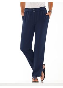 Classic Basics Damen Webhose, blau, Gr. 38, unifarben, 100% Polyester, Hosen