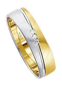 Firetti Trauring "Schmuck Geschenk Gold 375 Hochzeit Ehering Trauring "LIEBE"", 19, 0,03 ct SI = kleine Einschlüsse mit Brillanten, Gelbgold 375,