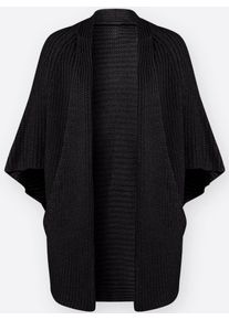 Classic Basics Damen Strickjacke, schwarz, Gr. 1, unifarben, 100% Polyacryl, Strickjacken