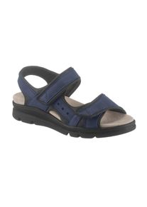 Aco Damen Sandale, Gr. 39, blau, Nubukleder, sportlich, Schuhe