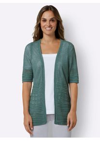 Classic Basics Damen Strickjacke, grün, Gr. 48, unifarben, 100% Polyacryl, Strickjacken