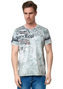 Rusty Neal Herren T-Shirt, grau, casual, Gr. XXL, bedruckt, 100% Baumwolle, Shirts, mit coolem Logo-Print