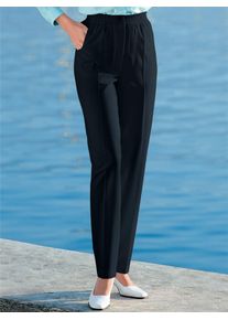 Classic Basics Damen Schlupfhose, schwarz, Gr. 38, unifarben, 62% Polyester, 36% Viskose, 2% Elasthan, Hosen