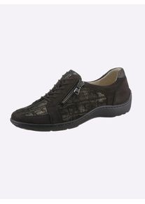 Waldläufer WALDLÄUFER Damen Schnürschuh, Gr. 6, braun, Nubukleder, Veloursleder, feminin, Schuhe