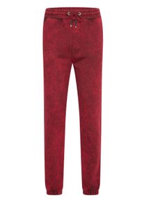 Rusty Neal Herren Sweathose, rot, casual, Gr. S, Batikmuster, 100% Baumwolle, Hosen, mit verwaschenem Muster