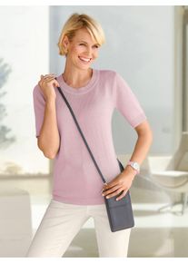 Casual Looks Damen Kurzarmpullover "Pullover", rosa, Gr. 40, unifarben, 50% Baumwolle, 50% Polyacryl, Pullover