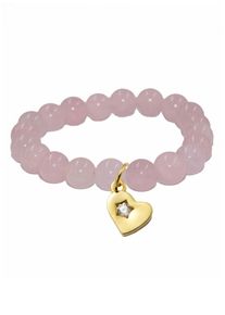 Firetti Armband "Schmuck Geschenk Silber 925 Armschmuck Armkette Bernstein o. Quarz", 12, Silber 925 (Sterlingsilber)-Silikon, bunt, Silber 925