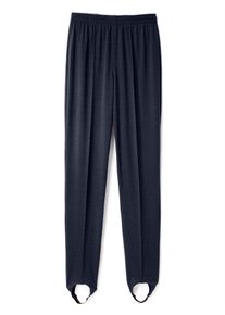Classic Basics Damen Bügelfaltenhose, blau, Gr. 20, unifarben, 100% Polyester, Hosen