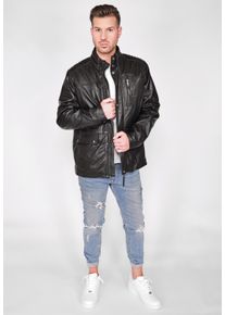 JCC Herren Lederjacke "3102161", schwarz, Gr. 52, Obermaterial: 100% Leder, Lamm / Lining 50% Polyester 50% Baumwolle / Ärmelfutter: 100% Polyester /