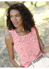 Casual Looks Damen Tanktop, orange, Gr. 36, bedruckt, gemustert, 50% Baumwolle, 50% Modal, Tops