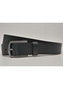 AnnaMatoni Damen Ledergürtel, blau, casual, Gr. 110, unifarben, Rindsleder, Gürtel, mit silberner Schließe