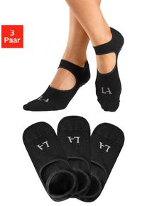 active by Lascana LASCANA ACTIVE Damen ABS-Socken, Gr. 35, schwarz, Obermaterial: 73% Baumwolle, 25% Polyamid, 2% Elasthan, unifarben, Socken, mit Aussparung auf